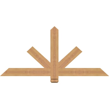 Ekena Millwork Kennewick Timber Gable Bracket, Western Red Cedar, 48"W x 22"H x 1 1/2"D x 3 1/2"F, 11/12 Pitch GBW048X22X0204KEN00SWR